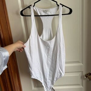 Babaton White Racerback Tank Bodysuit - Size 2XL